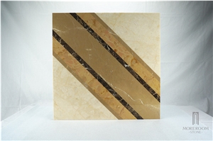 Australia Queensland Golden Beige Marble Slabs&Tiles Composite Marble Floor Tile
