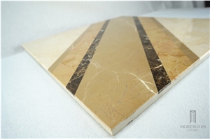 Australia Queensland Golden Beige Marble Slabs&Tiles Composite Marble Floor Tile
