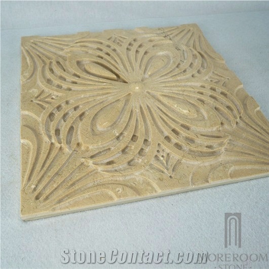 Beige Marble Pattern/Marble Reliefs/Cnc 3d Wall Panels