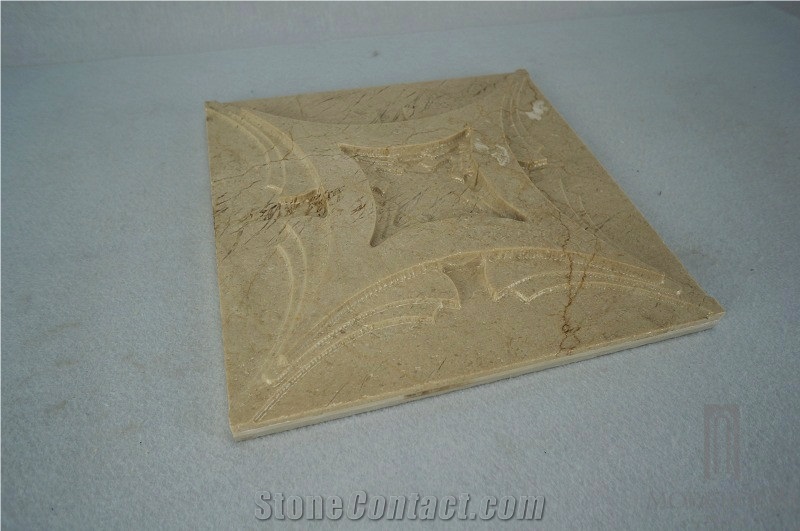 Cream Marfil Marble 3d Decorative Wall Decors, 3d Wall Panel, Laminated 3d