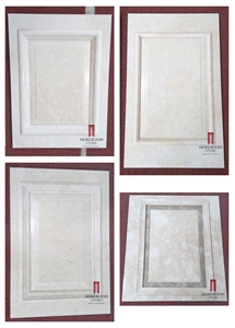 Crema Marfil Beige Marble 3d Marble Panel Wall Panels Machine Cutting for Hotel