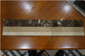Floor Marble Border Design Emperador Dark Marble Artistic Border Tile