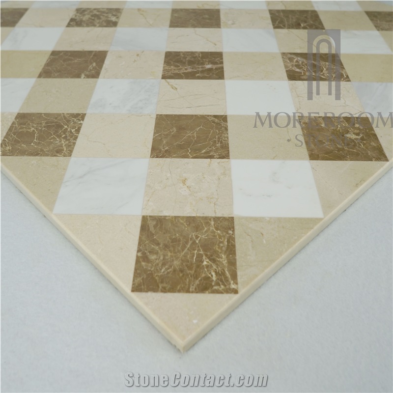 Golden Cream Marble Medallions Design Floor &Wall Marble-Composite Marble