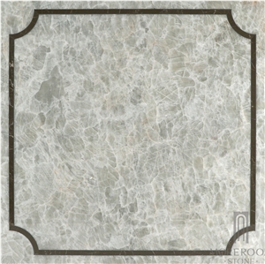 Italy Grey Marble Laminated Marble Tile Medallions for Home Decor Italian Marble Prices