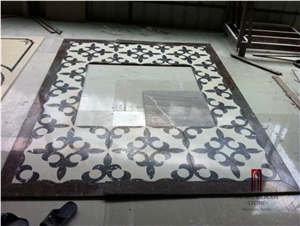 Italy Laminated Marble Water-Jet Medallions,Flower Designs Italian Marble Price Marble Inlay Flooring Design