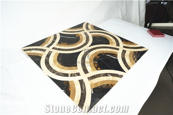 Italy Portoro Gold Marble Italy Marble Price Floor Medallions Polished Marble Tile
