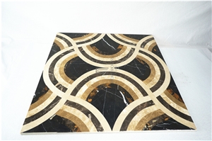 Italy Portoro Gold Marble Italy Marble Price Floor Medallions Polished Marble Tile