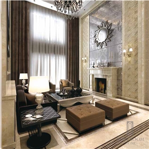 Marble Mosaic Borders Water Jet Laminated Marble Floor Border Tile for Interior Decoration, Grey Marble Molding & Border