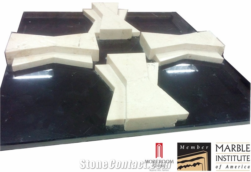 Moreroom Stone Black Marinace Granite Cnc Design Beige 3d Marble Wall Panels Carving for Wall Decors