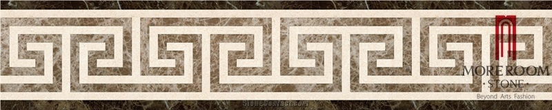 Multicolor Marble Flooring Border Designs, Waterjet Marble Borders Tile