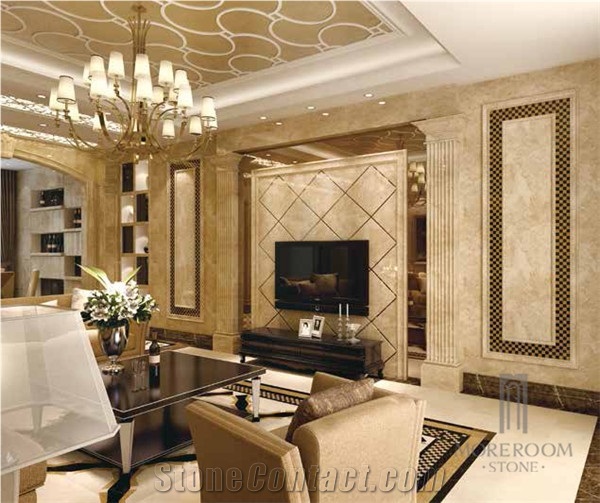 Spain Crema Marfil Marble Beige Marble Molding Design Home Decor Interior Decoration Natural Marble Price