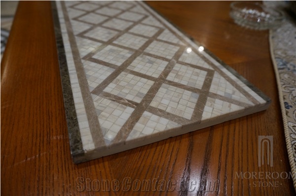 Turkey Grey Composite Marble Floor Border Design for Home Decor Border Decos