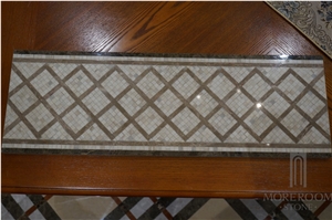 Turkey Grey Composite Marble Floor Border Design for Home Decor Border Decos