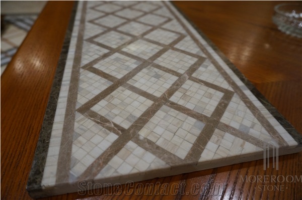 Turkey Grey Composite Marble Floor Border Design for Home Decor Border Decos