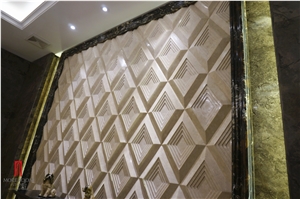 Turkey Latte Beige 3d Marble Cnc Wall Panels