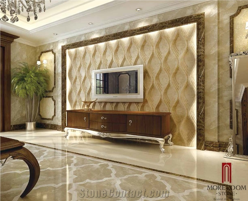 Turkish Cappuccino Marble Walling Tiles 3d Wall Panel Cnc Wall Panels 3d Marble Panel Cultural Stone Marble for Tv Background, Cappucino Beige Marble Cnc Wall Panels