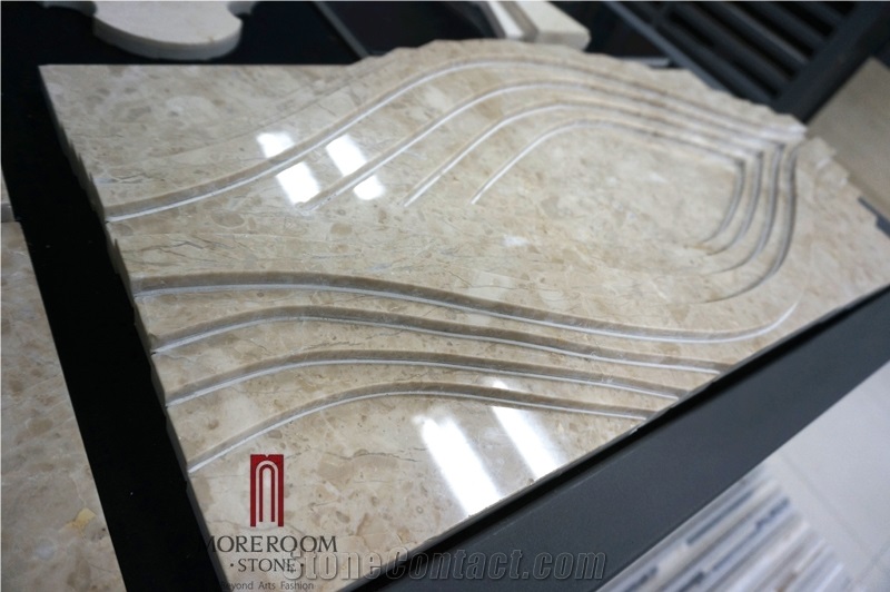 Turkish Cappuccino Marble Walling Tiles 3d Wall Panel Cnc Wall Panels 3d Marble Panel Cultural Stone Marble for Tv Background, Cappucino Beige Marble Cnc Wall Panels