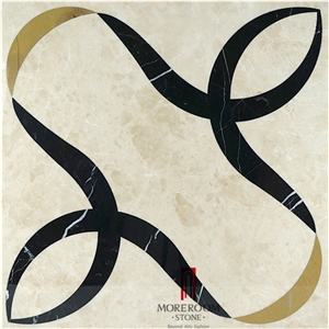 Turkish Ultraman Beige Marble Spain Nero Marquina Waterjet Medallion Marble Tiles Floor Medallion Composite Marble for Floor Wall Decor Turkish Ultraman Beige Marble Spain Nero Marquina Waterjet Medallion Marble Tiles Floor Medallion Composite Marble for Floor Wall Decor