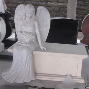 Angel Marble Sculpture, White Marble Statue, Angel Statue