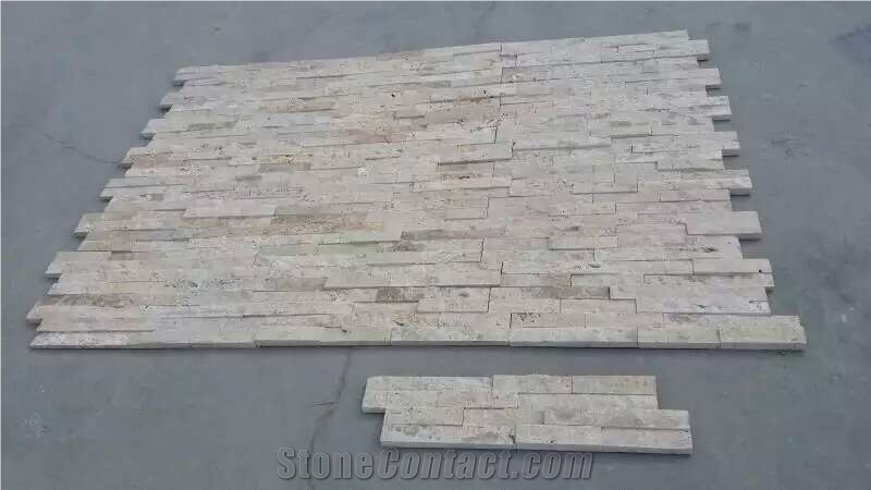 Beige Travertine Cultured Stone, Beige Travertine Wall Cladding Panel
