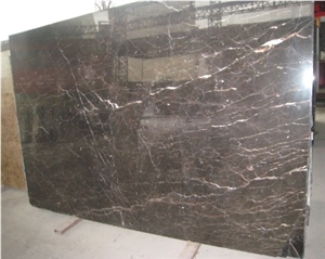 Brown Tiny Marble Tile, China Brown Marquina Marble Tile, China St. Laurent Brown Marble Tile