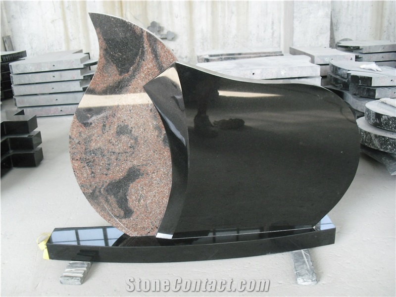 China Absolute Black Granite American Style Polished Monument & Tombstone