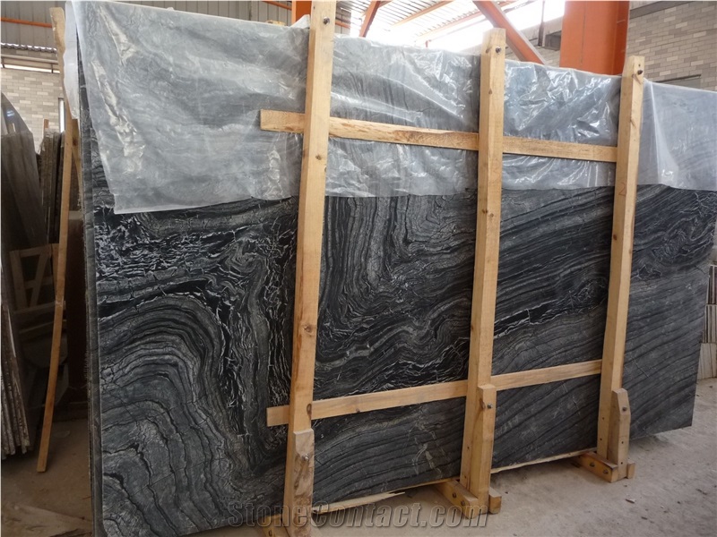 China Black Forest Marble, Tiger Black Marble Slabs & Tiles