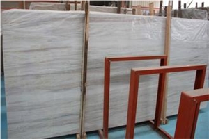 Eurasian Wood Grain Marble Slabs, Greece White Marble