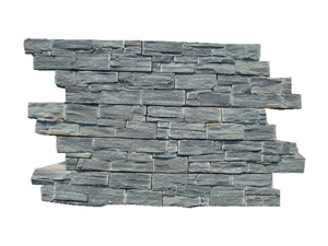 Hebei Green Slate Cultured Stone, Wall Cladding Panels, Natural Slate Ledge Stone, Stacked Stone Venner