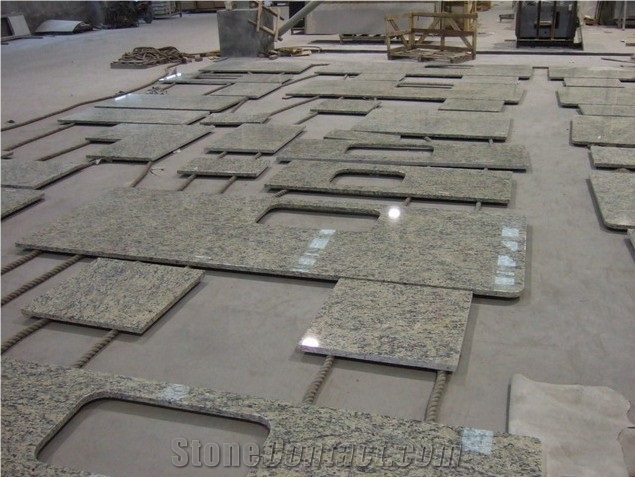Popular Santa Cecilia Granite Countertops Of Good Price, Polished Granite Countertops, Kitchen Countertops