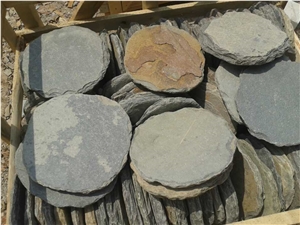 Rusty Slate Cube Stone & Stepping Stone, Slate Stepping Garden Stone