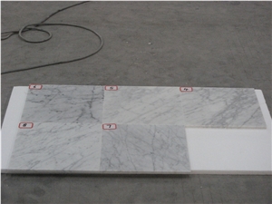White Color Bianco Carrara Marble Tiles,Italian White Carrara Marble Composite Tiles, Carrara White Marble Stone