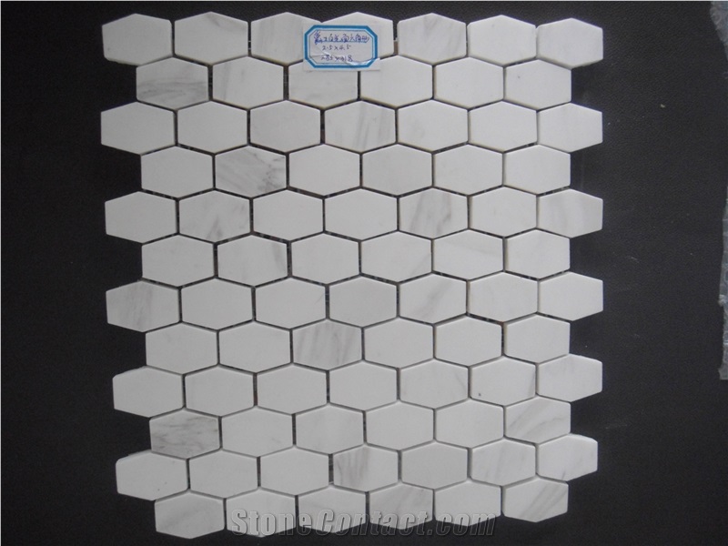 White Marble Mosaic Tiles,Interior Decorated Mosaic