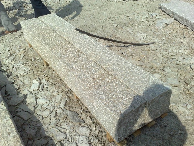G682 Yellow Granite Landscaping Curbstone Golden Sunset