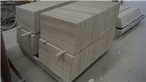 White Woonden Marble Cut to Size Tiles, China White Marble