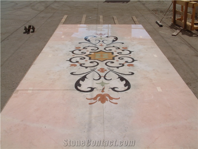 Rosa Portugal Salmone Marble Flooring Pattern