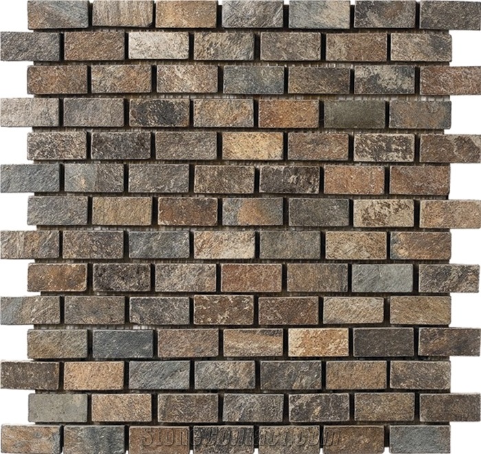 Slate Mini Brick Mosaic