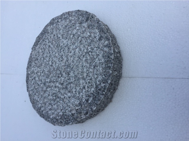Binh Dinh Black Circle Granite Slabs Stone, Pavers