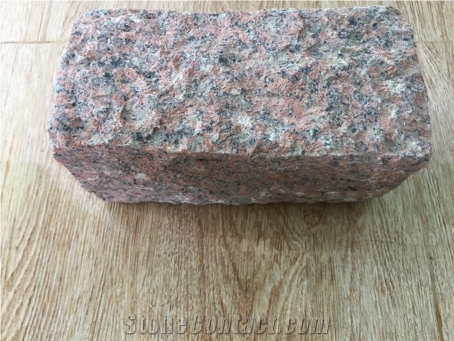 Binh Dinh Red Granite Cubes Stone