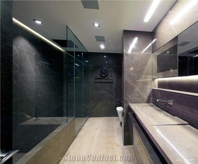 Gris Pulpis Marble Bathroom Design Project