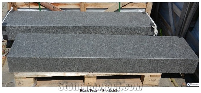 Black Pearl Granite Block Steps