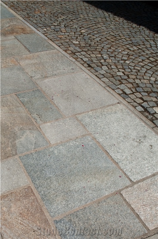 Pietra Di Luserna Stone Tiles, Grey Quartzite Tiles & Slabs Italy