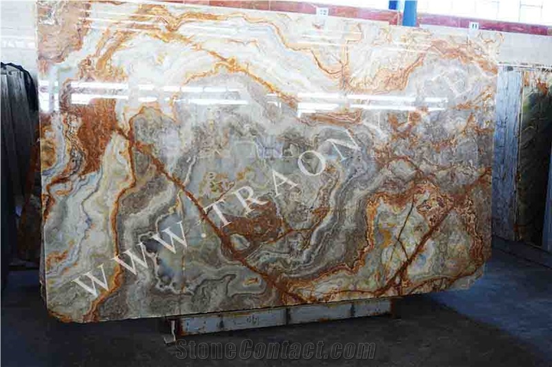 Autumn Onyx with Brown Veins Slabs