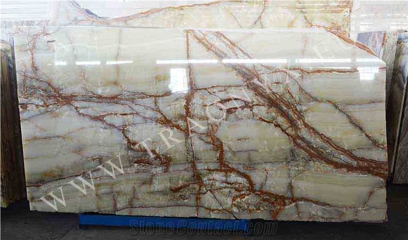Dry Branches Onyx Slabs, Green Onyx with Veins Slabs