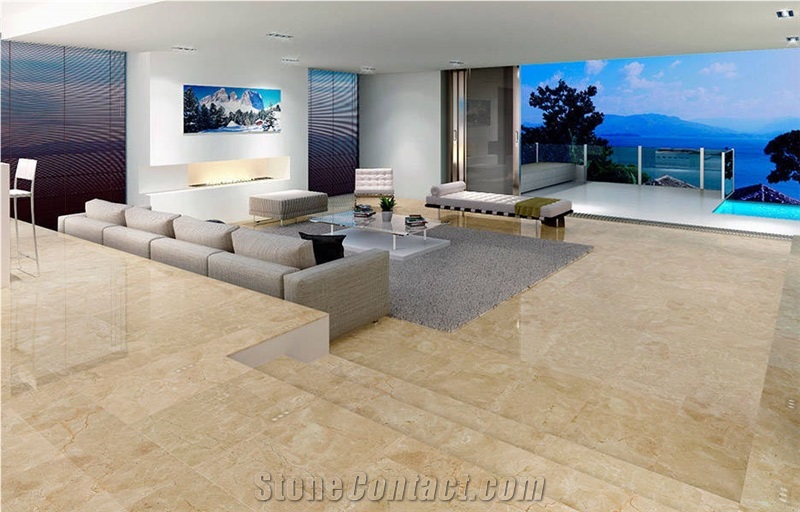 Crema Golden Marble Floor Tiles