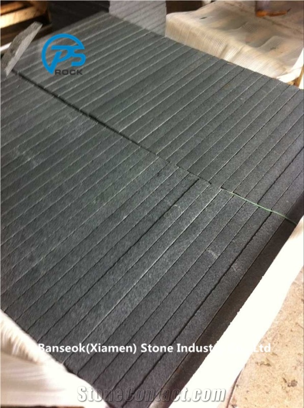 G654 Granite Tiles & Slabs, China Black Granite Tiles, Flamed Black Granite Tile