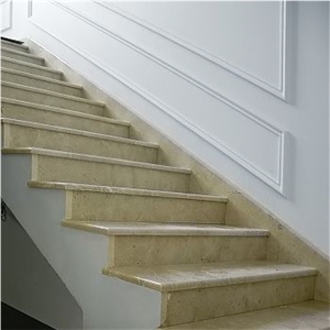 Crema Marfil Classico Marble Stairs