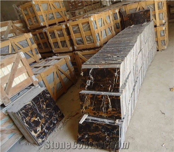 Gold Vein Slabs at Low Rates - Black Gold Marble
