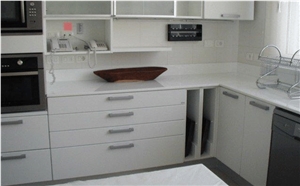 Artificial Quartz Countertop, White Quartzite Kitchen Countertops