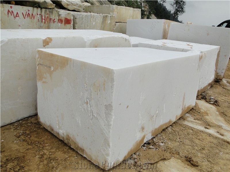 Pure White Marble Blocks Viet Nam